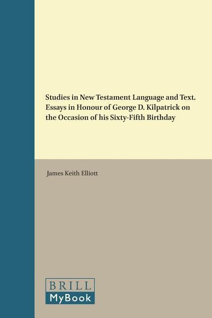 Bild vom Artikel Studies in Nt Language & Text vom Autor James Keith Elliott