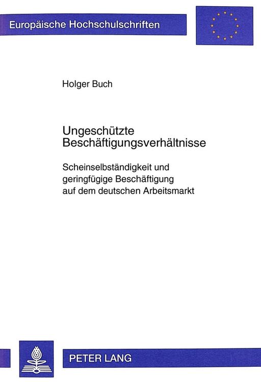 Produktbild: Ungesch&uuml;tzte Besch&auml;ftigungsverh&auml;ltnisse