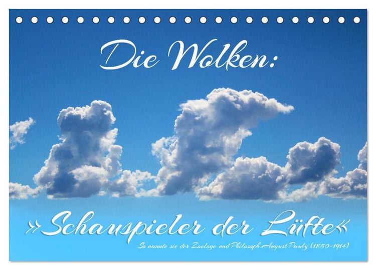 Produktbild: Die Wolken: "Schauspieler der L&uuml;fte" (Tischkalender 2026 DIN A5 quer), CALVENDO Monatskalender