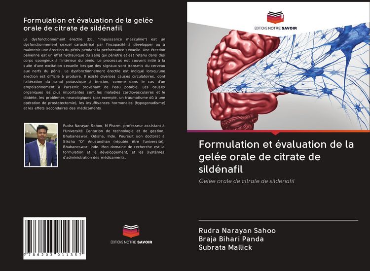 Produktbild: Formulation et &eacute;valuation de la gel&eacute;e orale de citrate de sild&eacute;nafil