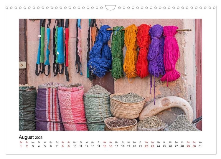 Produktbild: Marokko - Farbenfrohe M&auml;rkte (Wandkalender 2026 DIN A3 quer), CALVENDO Monatskalender