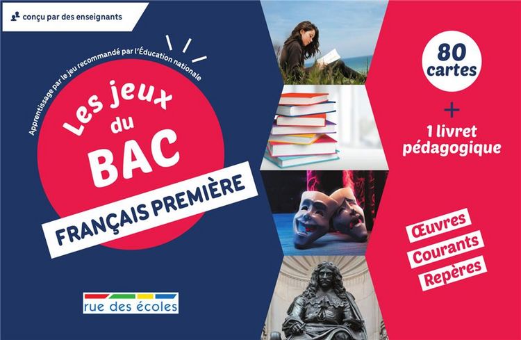 Produktbild: Les Jeux du Bac - Francais Premiere - 80 Cartes + 1 Livret Pedagogique