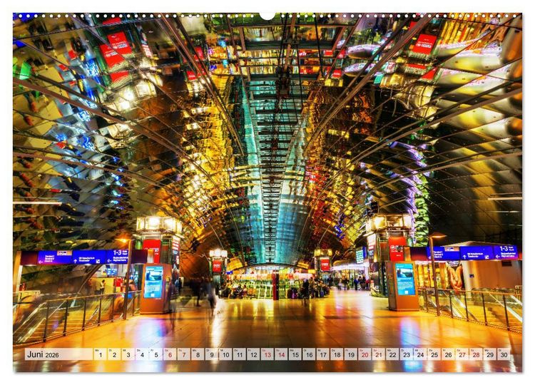 Produktbild: Bahnh&ouml;fe in Europa (Wandkalender 2026 DIN A2 quer), CALVENDO Monatskalender