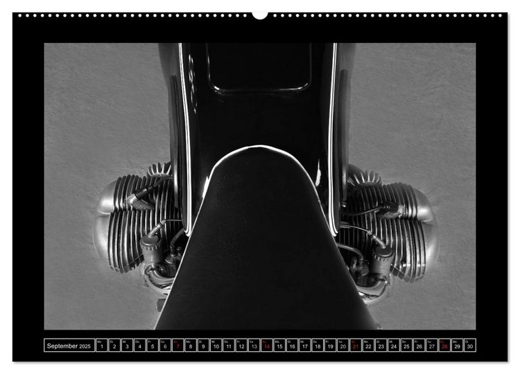 Produktbild: BMW R69S in schwarzweiss (Wandkalender 2025 DIN A2 quer), CALVENDO Monatskalender