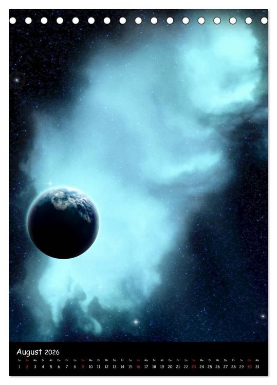 Produktbild: Die Welt der Planeten (Tischkalender 2026 DIN A5 hoch), CALVENDO Monatskalender