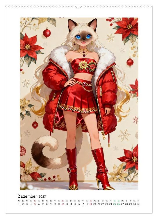 Produktbild: Fashion Cats - Weil Stil keine Grenzen kennt (Wandkalender 2027 DIN A2 hoch), CALVENDO Monatskalender