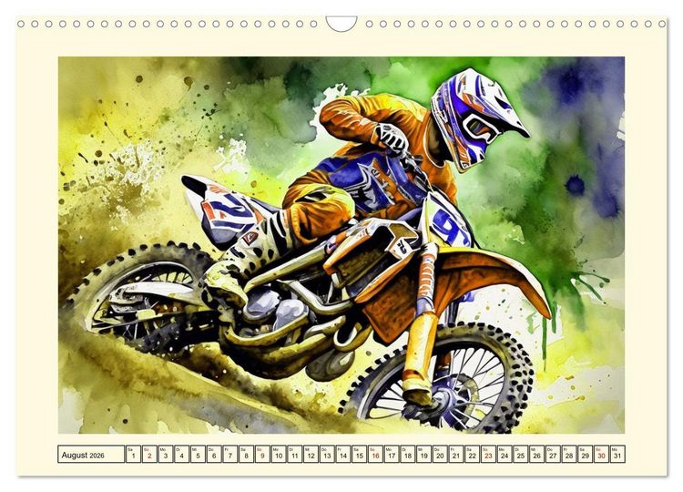 Produktbild: Sehnsucht Motorradfahren (Wandkalender 2026 DIN A3 quer), CALVENDO Monatskalender