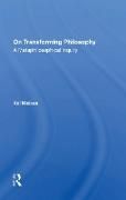 Produktbild: On Transforming Philosophy