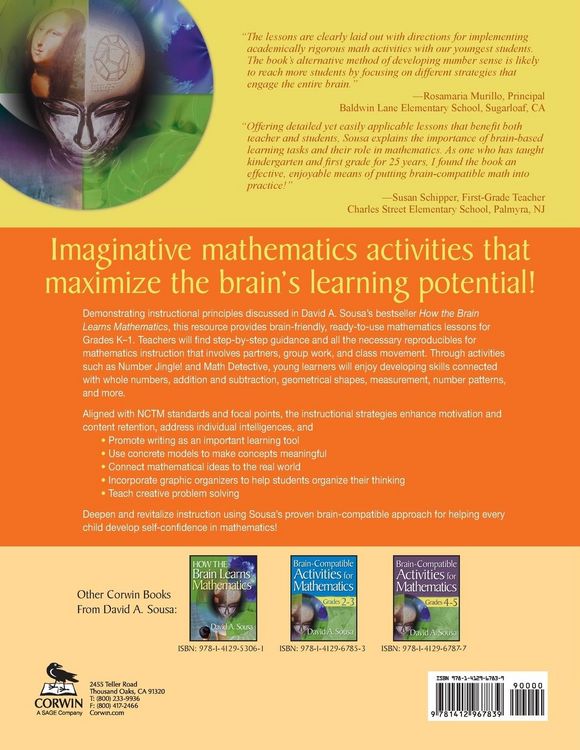 Produktbild: Brain-Compatible Activities for Mathematics, Grades K-1