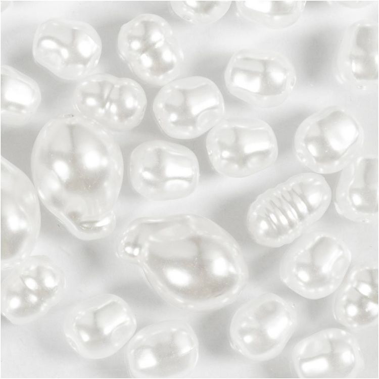 Produktbild: Creativ Company Wachsperlen, Oval, D 6-14 mm, Lochgr&ouml;&szlig;e 1,3-1,5 mm, 30 Stk