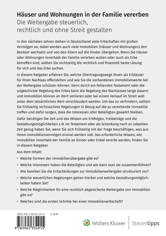 Produktbild: H&auml;user und Wohnungen in der Familie vererben