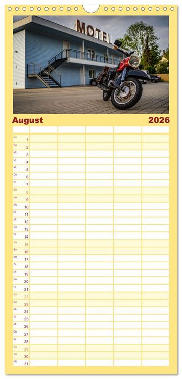 Produktbild: Familienplaner 2026 - Meine MZ ES 250/2 unterwegs in Chemnitz mit 5 Spalten (Wandkalender, 21 x 45 cm) CALVENDO