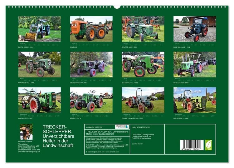 Produktbild: TRECKER-SCHLEPPER. Unverzichtbare Helfer in der Landwirtschaft (hochwertiger Premium Wandkalender 2026 DIN A2 quer), Kunstdruck in Hochglanz