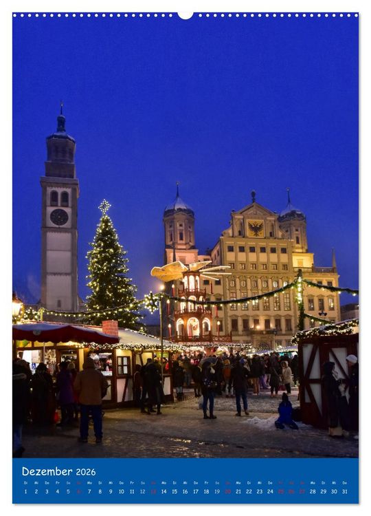 Produktbild: Spaziergang durch Augsburg (hochwertiger Premium Wandkalender 2026 DIN A2 hoch), Kunstdruck in Hochglanz