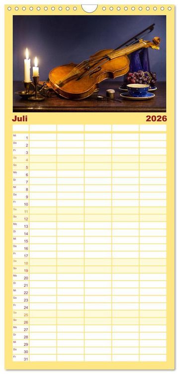 Produktbild: Familienplaner 2026 - Centralto Viola und Violino mit 5 Spalten (Wandkalender, 21 x 45 cm) CALVENDO