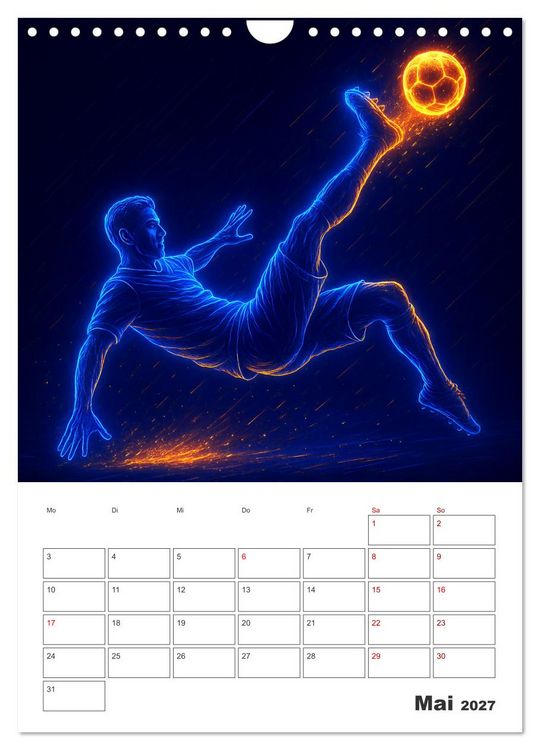 Produktbild: Vision Fu&szlig;ball Licht - Kraft - Spiel (Wandkalender 2027 DIN A4 hoch), CALVENDO Monatskalender