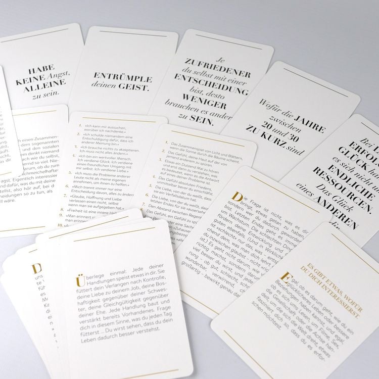 Produktbild: 55 Impulse, die dein Leben ver&auml;ndern werden &ndash; Das Kartendeck zum Nr.-1-Bestseller 101 Essays, die dein Leben ver&auml;ndern werden