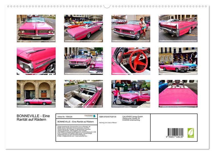 Produktbild: BONNEVILLE - Eine Rarit&auml;t auf R&auml;dern (hochwertiger Premium Wandkalender 2026 DIN A2 quer), Kunstdruck in Hochglanz