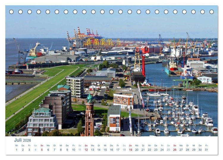 Produktbild: Bremerhaven 2026. Impressionen aus den Havenwelten (Tischkalender 2026 DIN A5 quer), CALVENDO Monatskalender