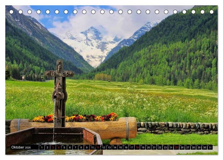 Produktbild: Aostatal (Tischkalender 2026 DIN A5 quer), CALVENDO Monatskalender