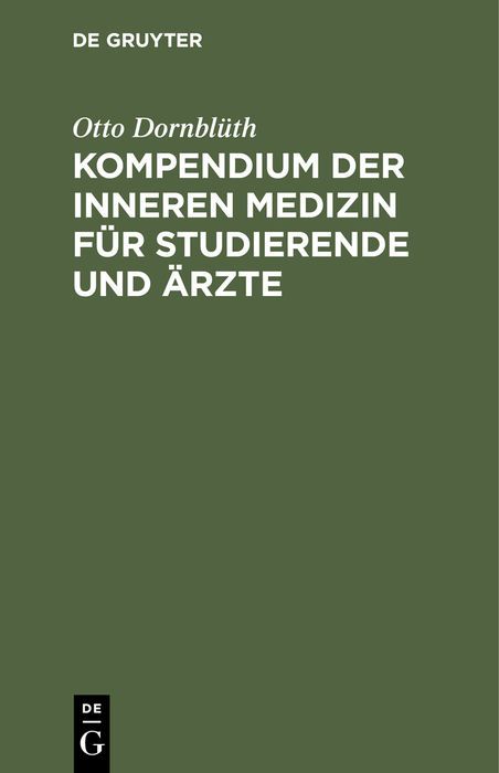 Produktbild: Kompendium der inneren Medizin f&uuml;r Studierende und &Auml;rzte