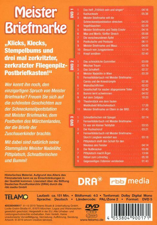 Produktbild: Unser Sandm&auml;nnchen - Meister Briefmarke [3 DVDs]