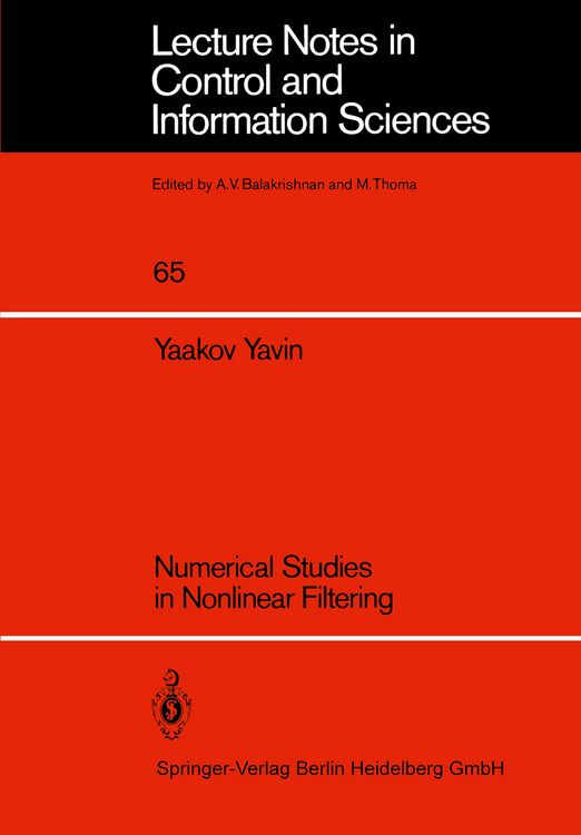 Produktbild: Numerical Studies in Nonlinear Filtering