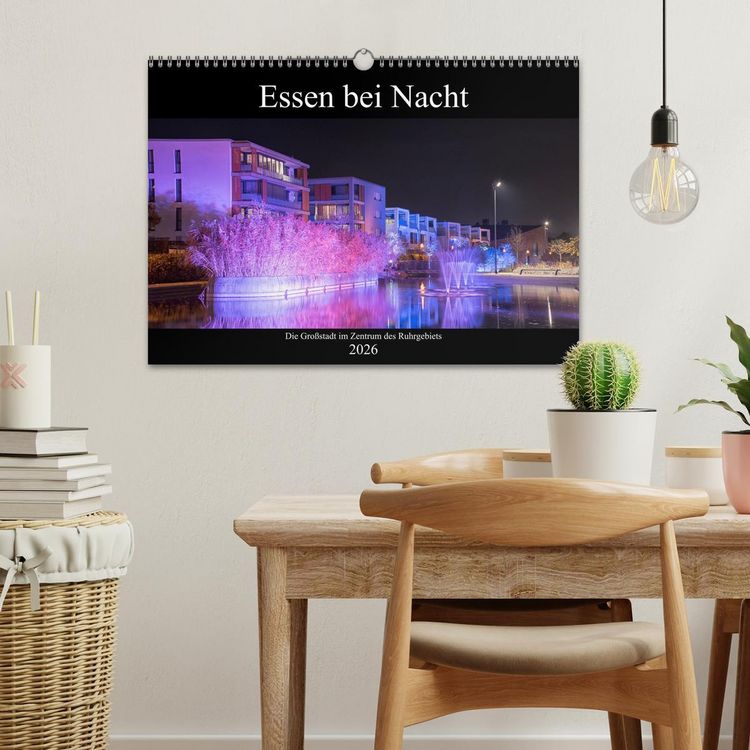 Produktbild: Essen bei Nacht (Wandkalender 2026 DIN A3 quer), CALVENDO Monatskalender