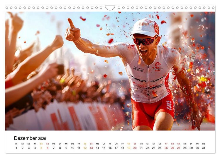 Produktbild: Triathlon Power (Wandkalender 2026 DIN A3 quer), CALVENDO Monatskalender
