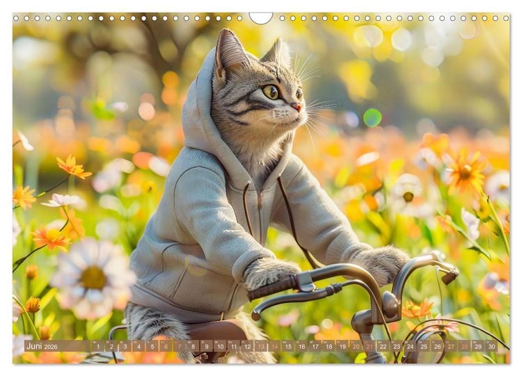 Produktbild: Katzen-Alltag - Ein witziges Jahr mit Kater Tommy (Wandkalender 2026 DIN A3 quer), CALVENDO Monatskalender