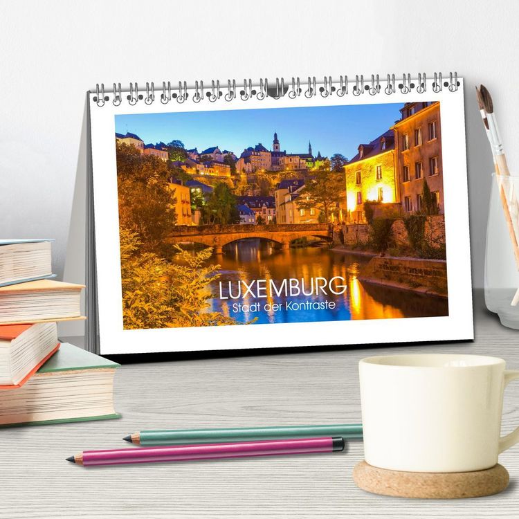 Produktbild: LUXEMBURG Stadt der Kontraste (Tischkalender 2026 DIN A5 quer), CALVENDO Monatskalender
