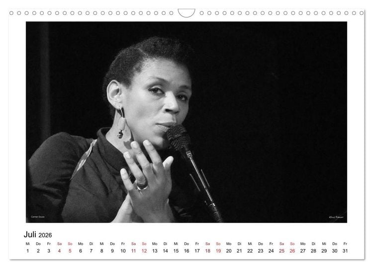 Produktbild: Internationale Meister des Jazz in Schwarzwei&szlig; (Wandkalender 2026 DIN A3 quer), CALVENDO Monatskalender