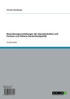 Produktbild: Neuordnungsvorstellungen der Gewerkschaften und Parteien und Alliierte Deutschlandpolitik