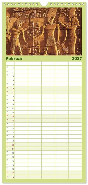 Produktbild: Familienplaner 2027 - &Auml;gypten mit 5 Spalten (Wandkalender, 21 x 45 cm) CALVENDO