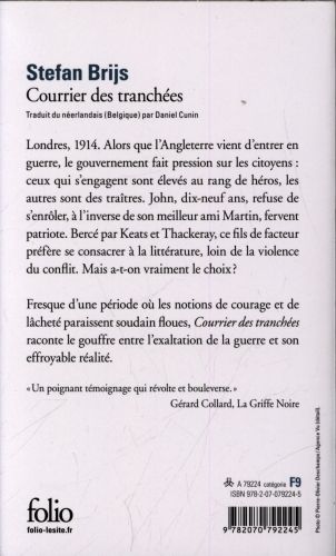 Produktbild: Courrier des tranch&eacute;es
