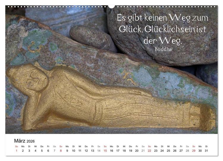 Produktbild: Reisefreu(n)de: Leben in Harmonie - buddhistische Zitate (Wandkalender 2026 DIN A2 quer), CALVENDO Monatskalender