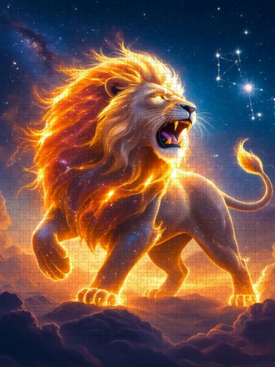 Produktbild: CALVENDO Puzzle L&ouml;we - Das Herz des Helden | 1000 Teile Lege-Gr&ouml;&szlig;e 64x48cm Foto-Puzzle f&uuml;r gl&uuml;ckliche Stunden