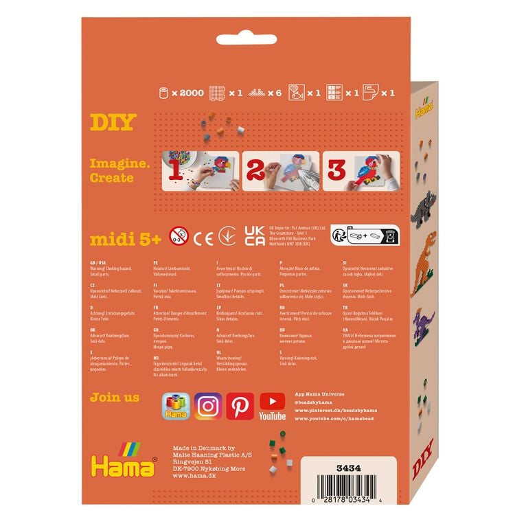Produktbild: Hama B&uuml;gelperlen Dino Welt 2000 St&uuml;ck Geschenkpackung