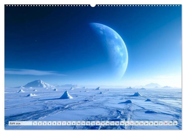 Produktbild: Kosmische Landschaften - Jenseits der Erde (Wandkalender 2026 DIN A2 quer), CALVENDO Monatskalender