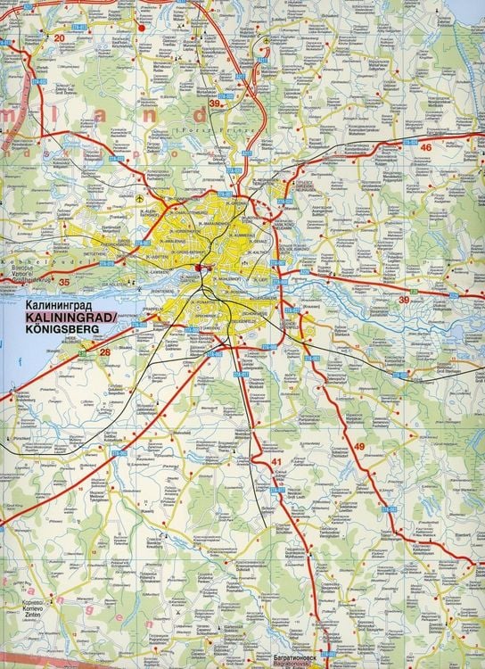 Produktbild: H&ouml;fer Stra&szlig;enkarte RS 001 N&ouml;rdliches Ostpreussen (mit Memelland) 1:200.000