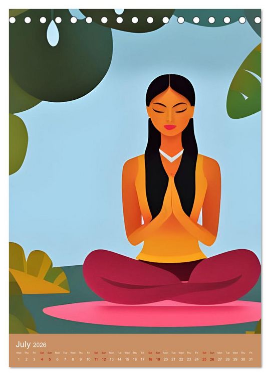 Produktbild: Meditation Unites (Desk Calendar 2026 DIN A5 portrait), CALVENDO 12 Month DeskCalendar