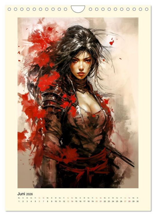 Produktbild: Samurai Amazonen (Wandkalender 2026 DIN A4 hoch), CALVENDO Monatskalender