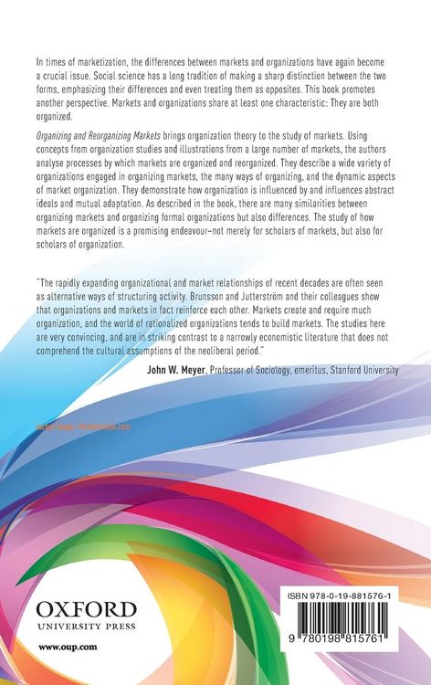 Produktbild: Organizing and Reorganizing Markets