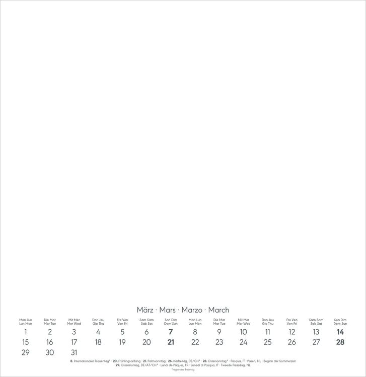 Produktbild: Kreativkalender XL schwarz 2027