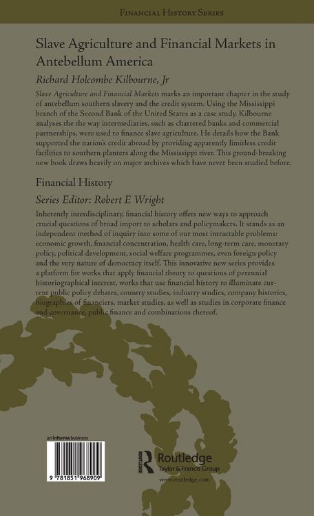 Produktbild: Slave Agriculture and Financial Markets in Antebellum America