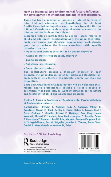 Produktbild: Child and Adolescent Psychopathology