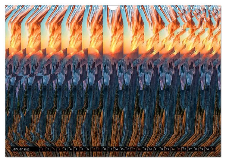 Produktbild: Magische Bilder - 3D Stereogramme (Wandkalender 2026 DIN A3 quer), CALVENDO Monatskalender