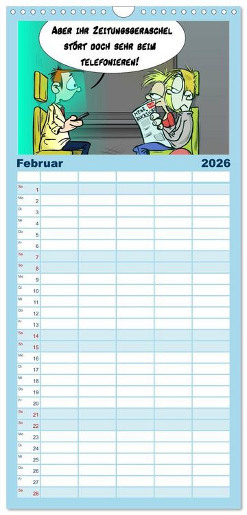 Produktbild: Familienplaner 2026 - Trumix Cartoons - Dumm gelaufen mit 5 Spalten (Wandkalender, 21 x 45 cm) CALVENDO