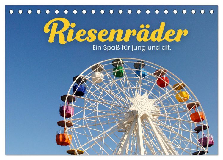 Produktbild: Riesenr&auml;der - Ein Spa&szlig; f&uuml;r jung und alt. (Tischkalender 2026 DIN A5 quer), CALVENDO Monatskalender
