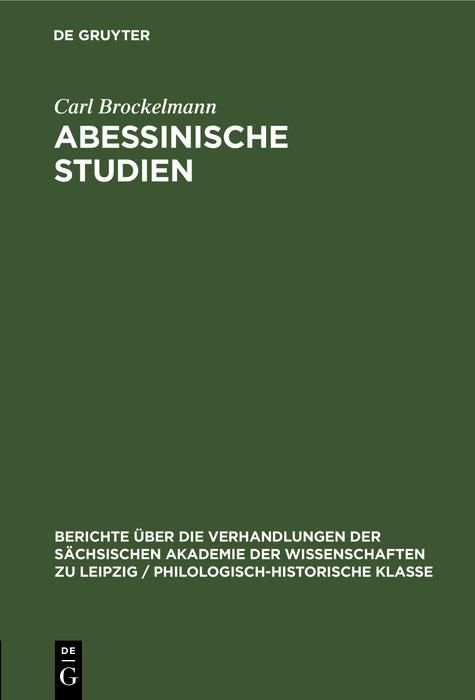 Produktbild: Abessinische Studien